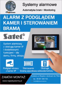 System alarmowy Satel z podglądem z kamer IP i sterowaniem bramą – ML AUTOMATYK Słupsk