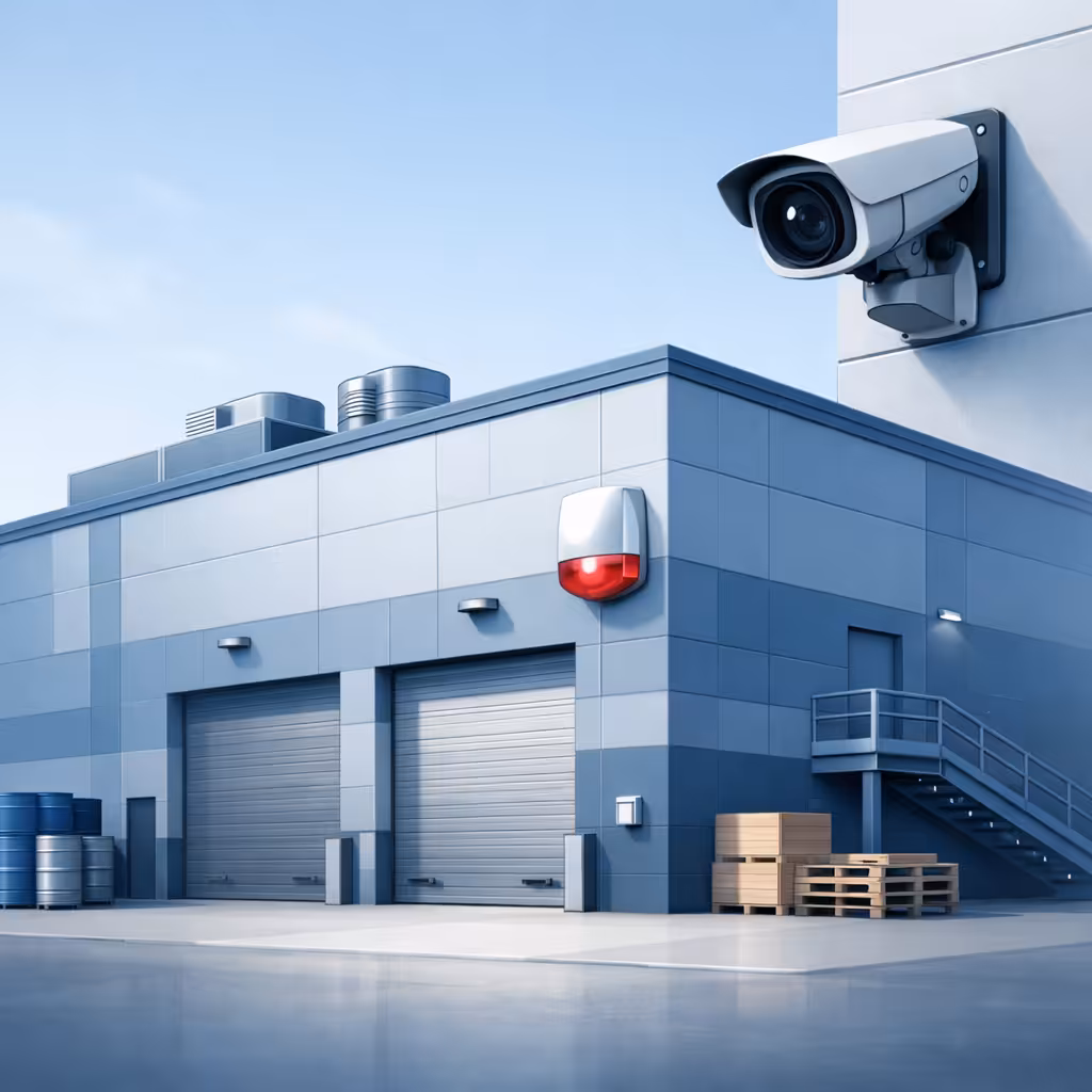 System alarmowy i monitoring w firmie – zabezpieczenie magazynu w Słupsku.