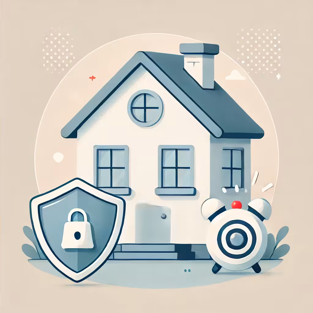 Dom zabezpieczony systemem alarmowym i czujnikami