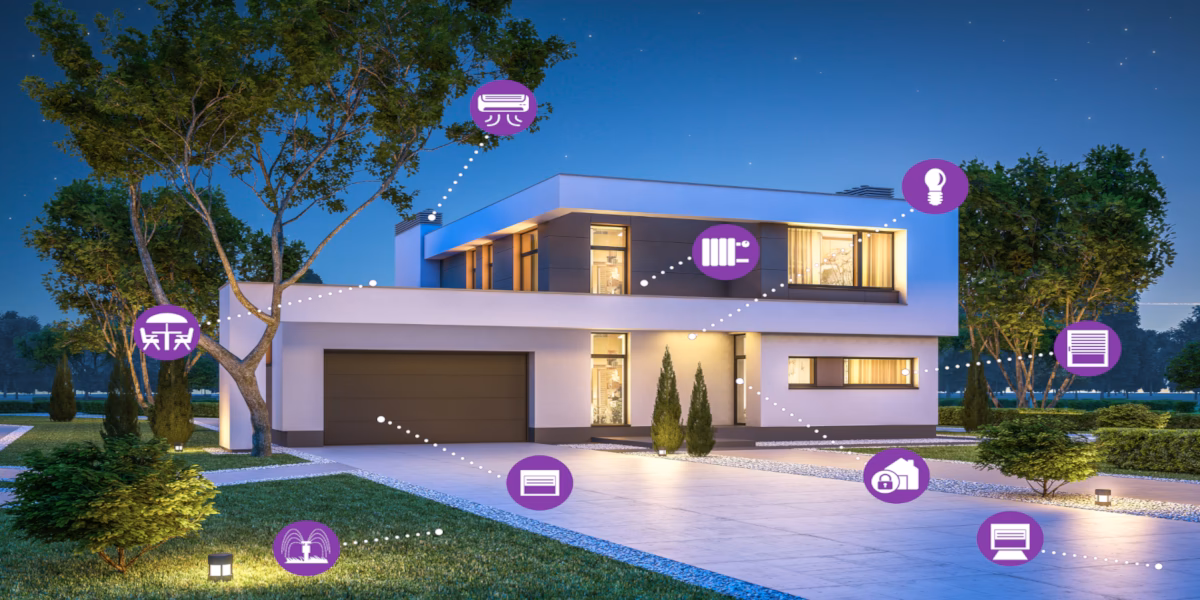 Nowoczesny dom z systemem smart home i monitoringiem