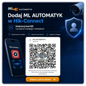 Dodaj ML AUTOMATYK w Hik-Connect – kod QR instalatora Hikvision